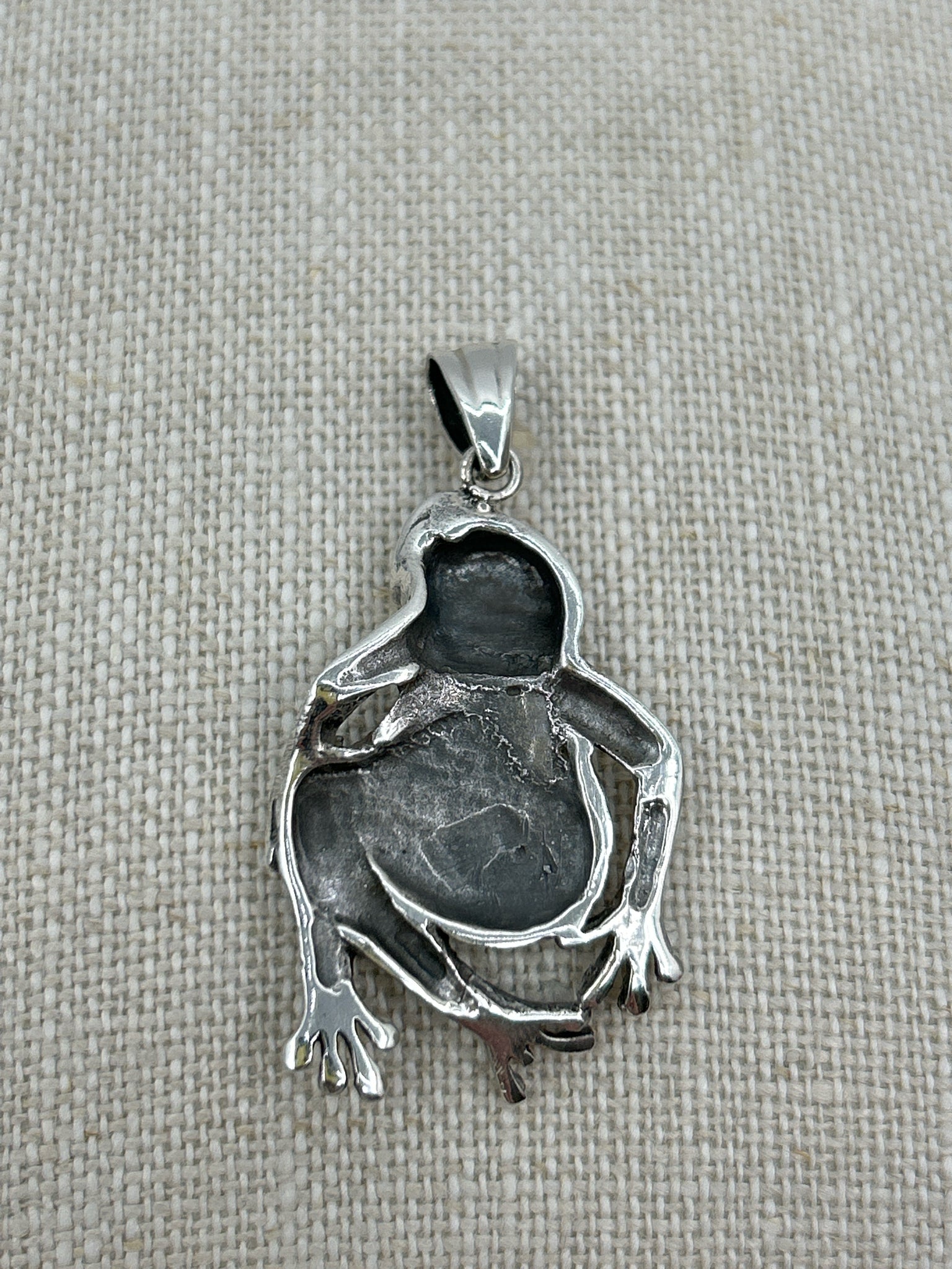Sterling Silver Frog Pendant