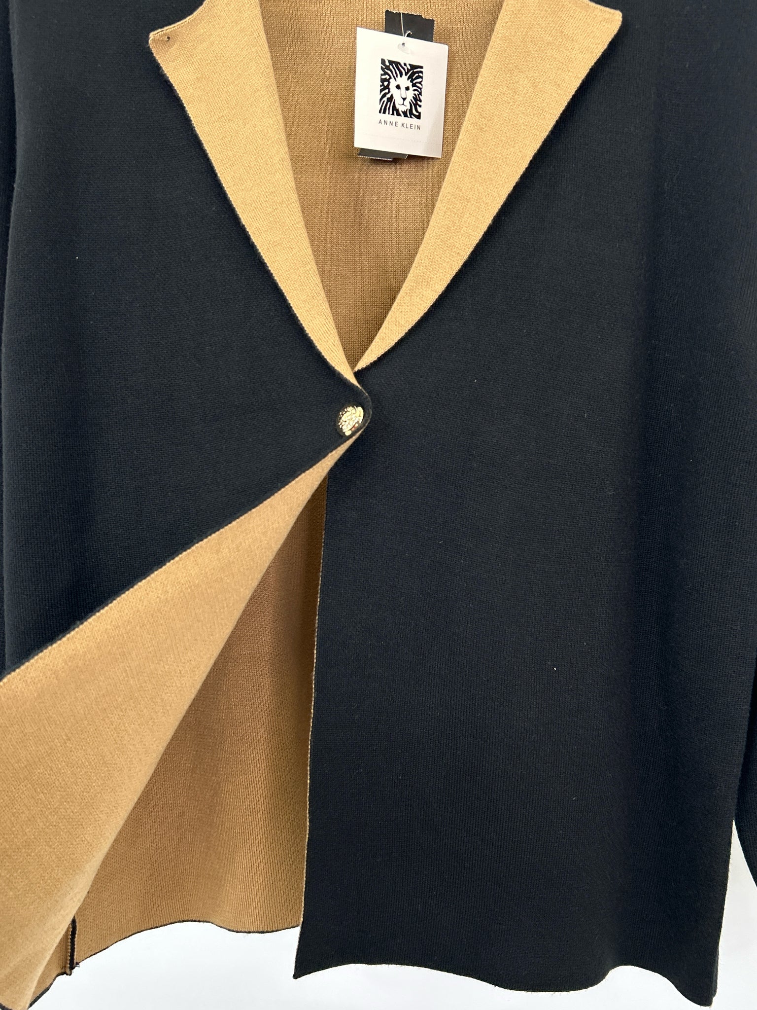 ANNE KLEIN NWT Size M Black & Brown Women Jacket