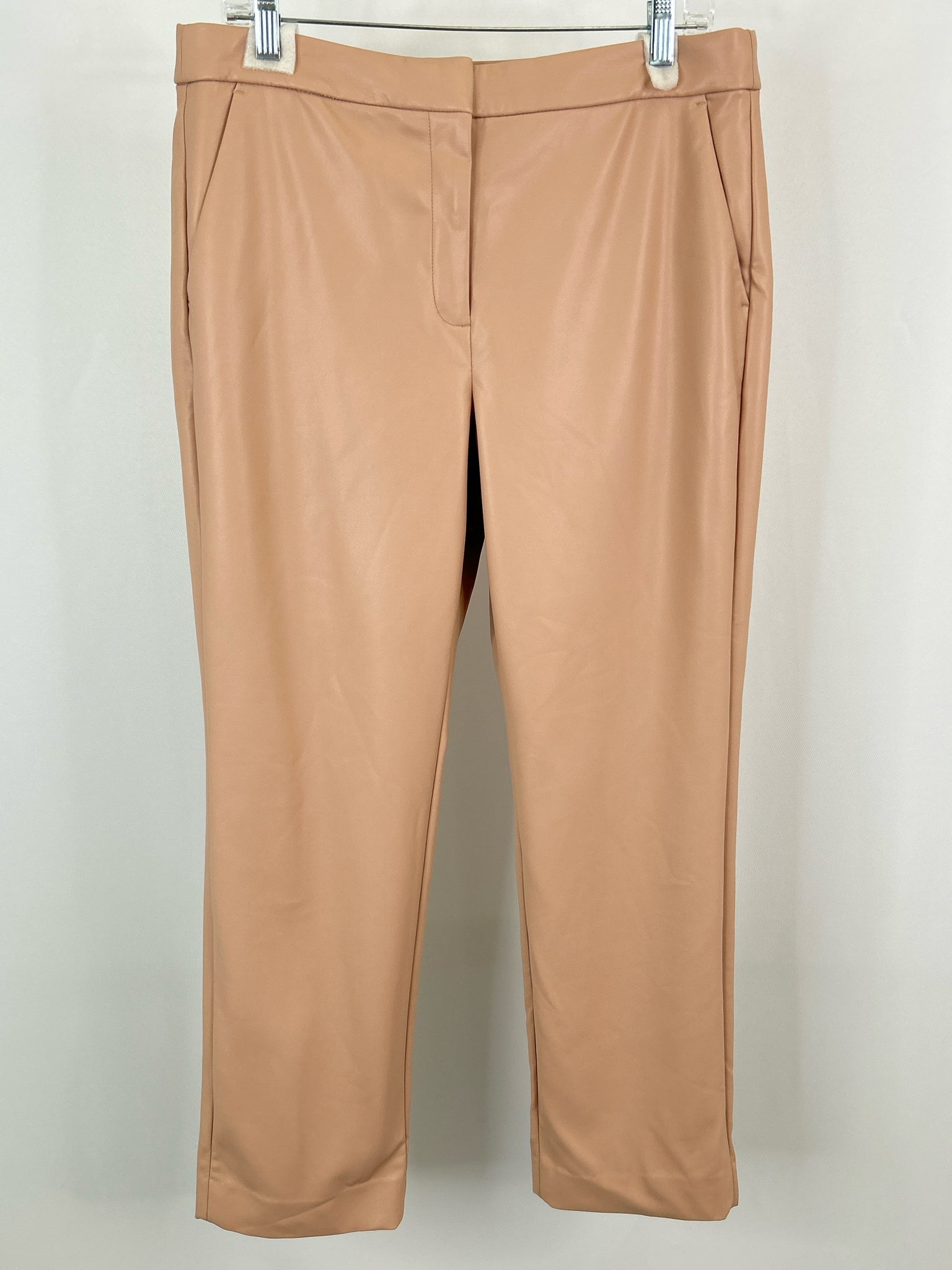 J CREW Size 12 Pink Faux Leather Women Pants NWT