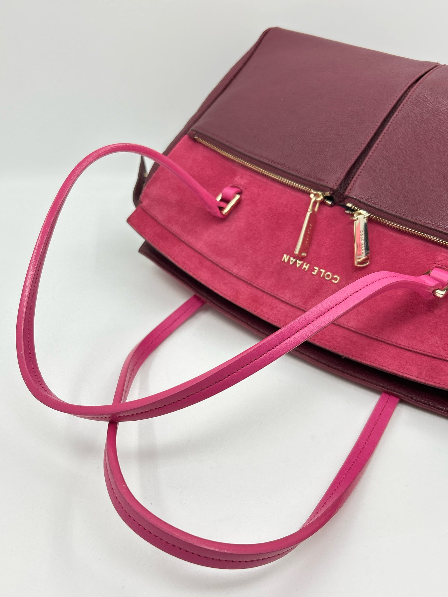 COLE HAAN Wine and Pink Women Purse