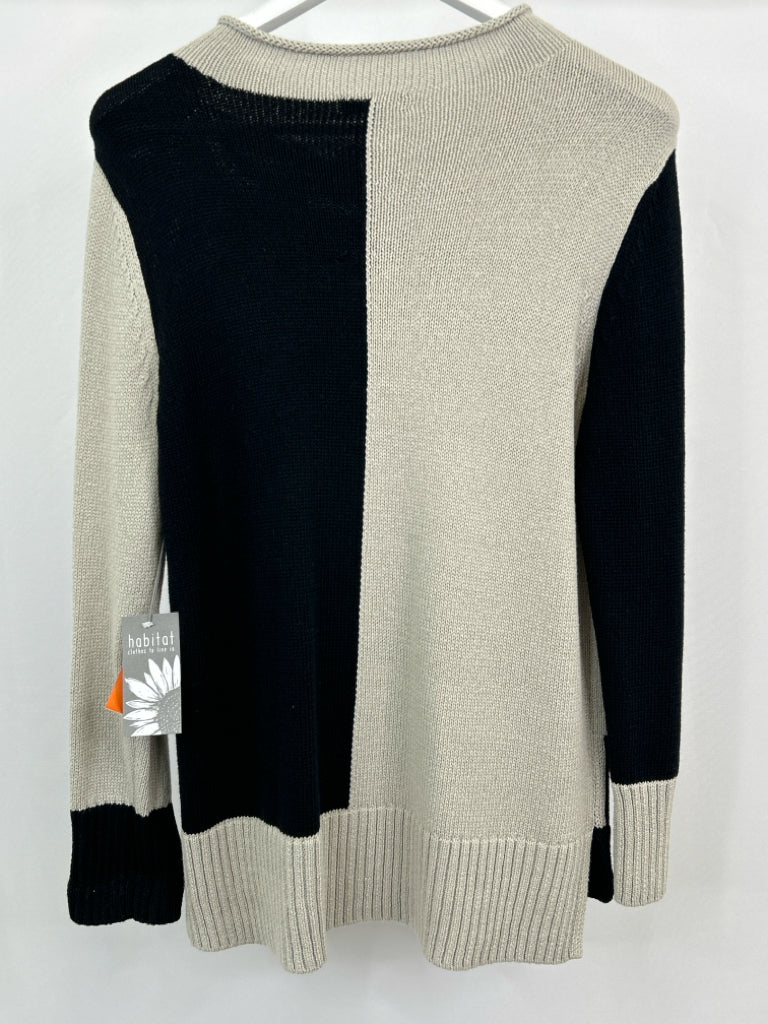 HABITAT Women Size S PUTTY AND BLACK Sweater