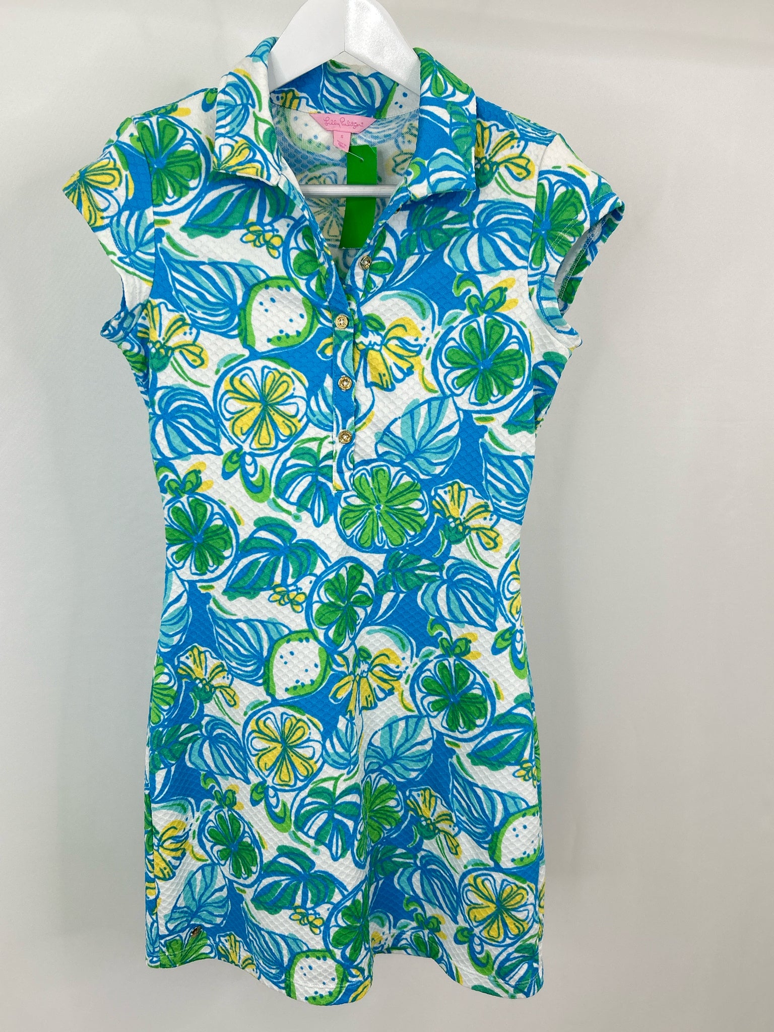 LILLY PULITZER Size S BLUE AND GREEN Women's Dress