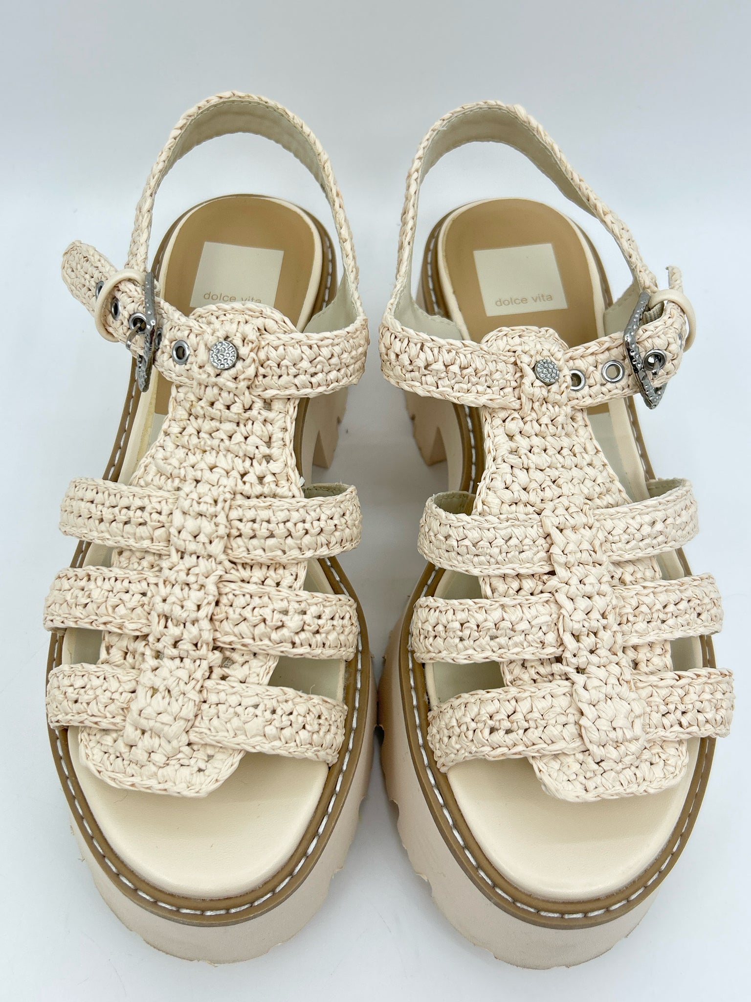DOLCE VITA Size 8 Oatmeal Women Sandal