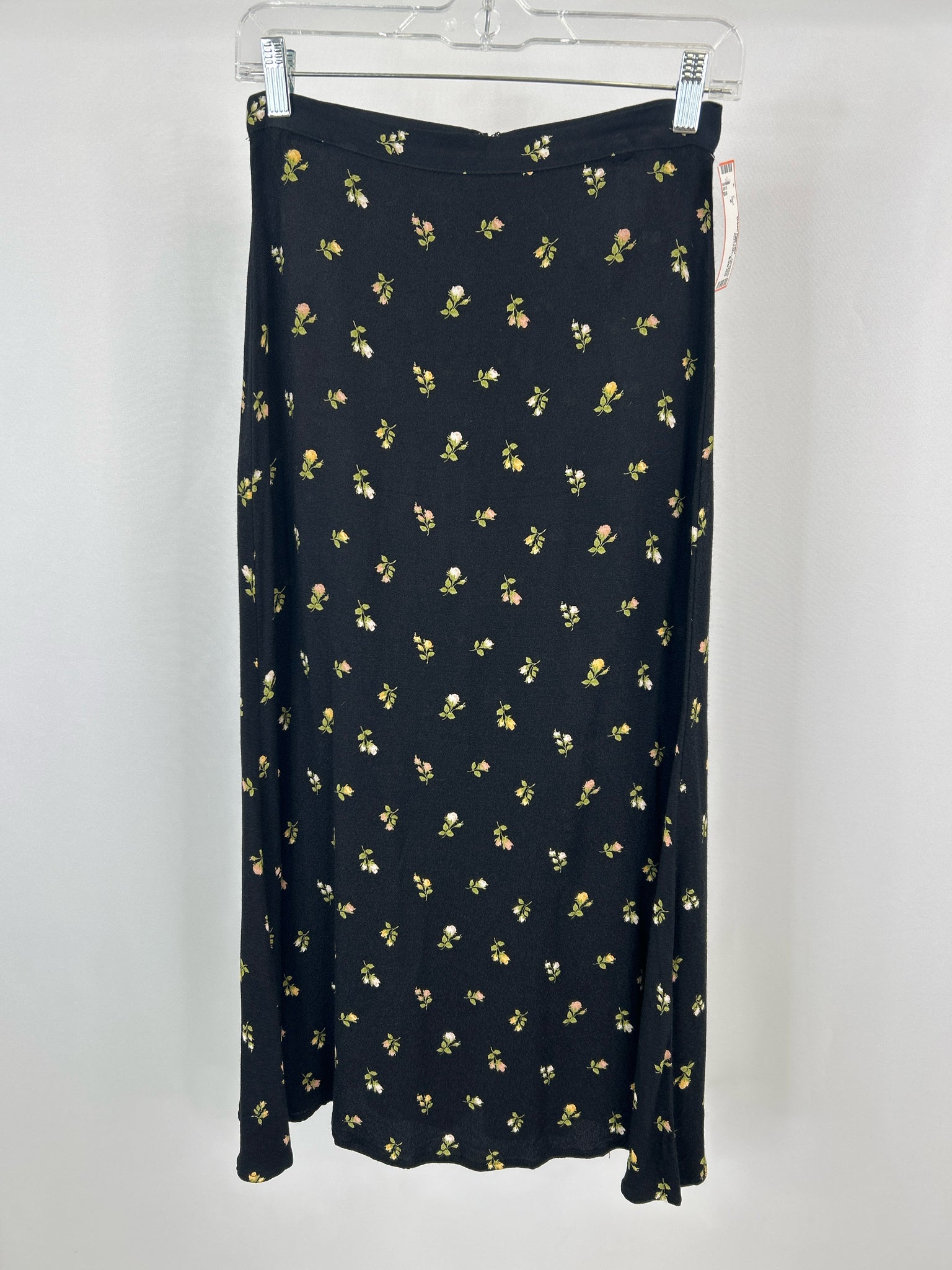 REFORMATION Size 2 Black Floral Women Skirt