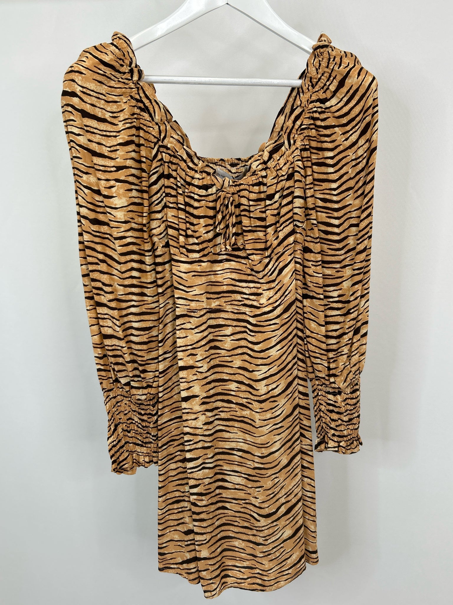 FAITHFULL THE BRAND Size 4 BEIGE AND BROWN Women Dress
