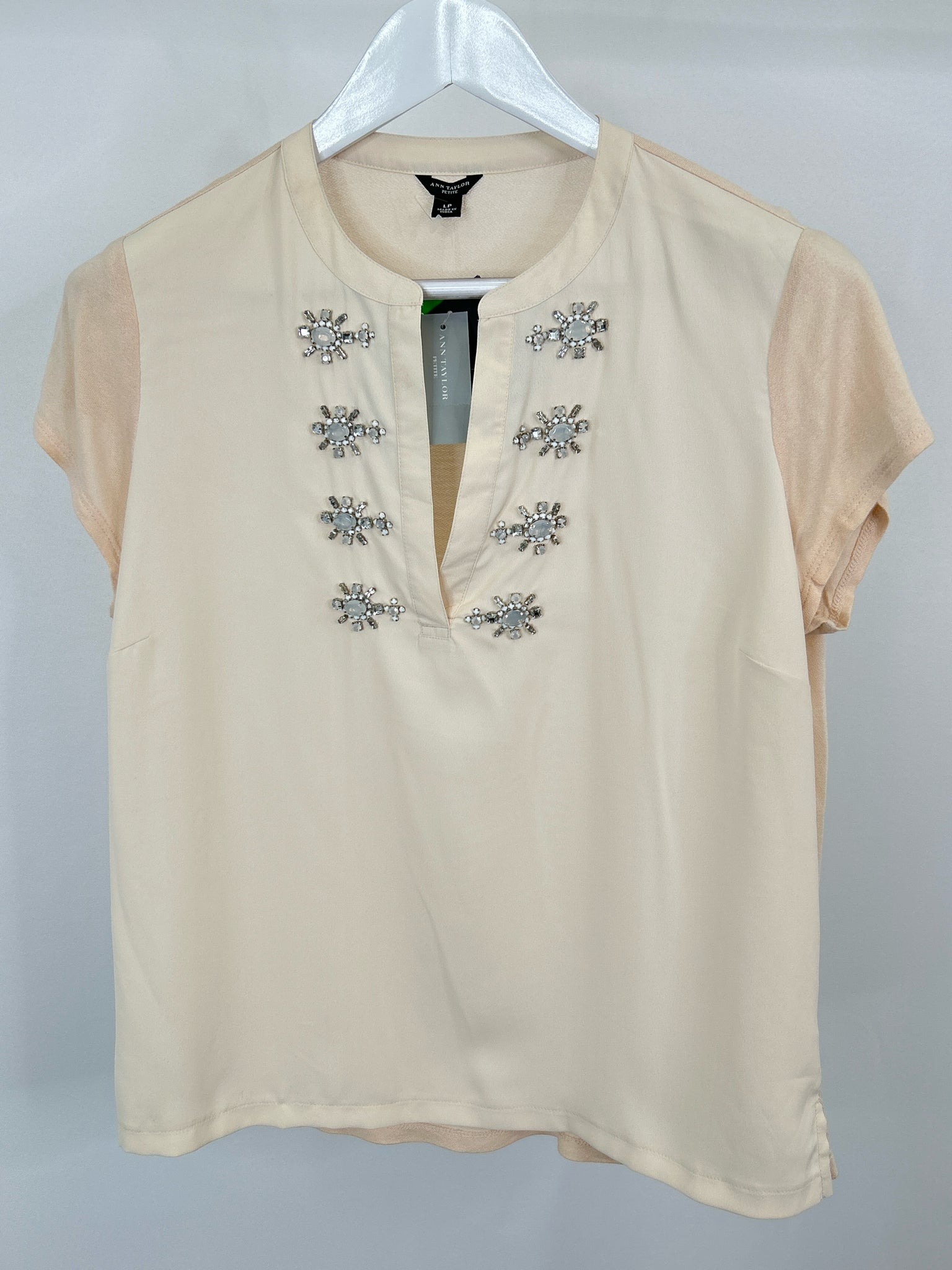 ANN TAYLOR Size LP Cream Women Top