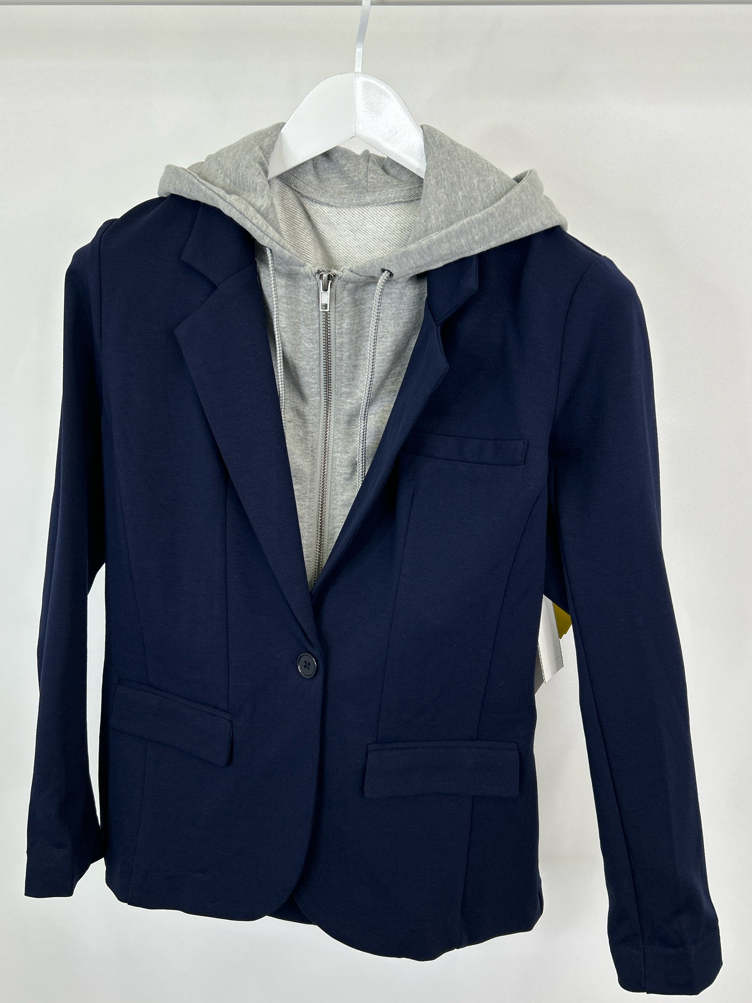 LIVERPOOL Size 6 Navy & Grey Women Blazer NWT