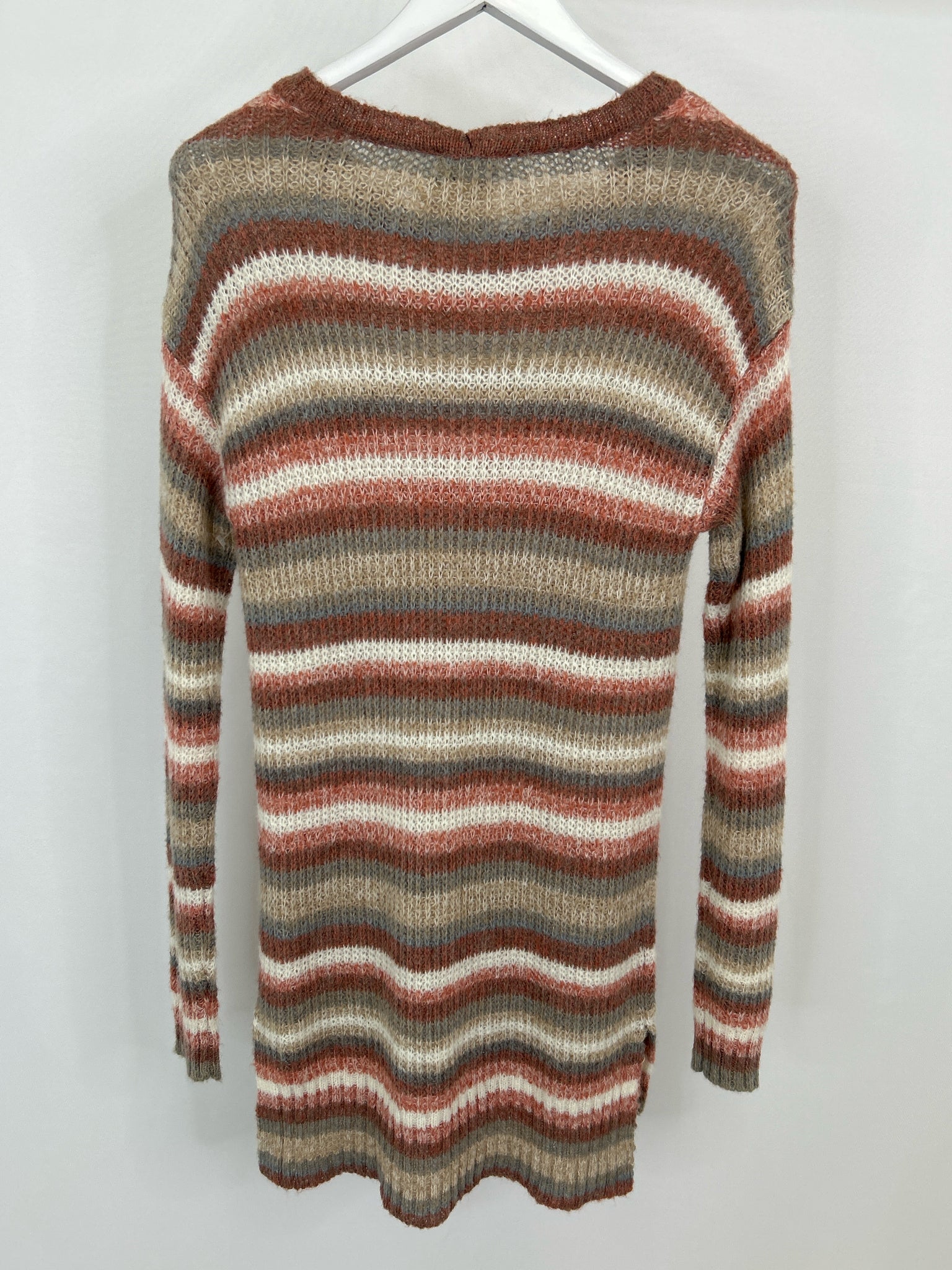 TRIBAL JEANS Size S Rust Striped Women Dress NWT