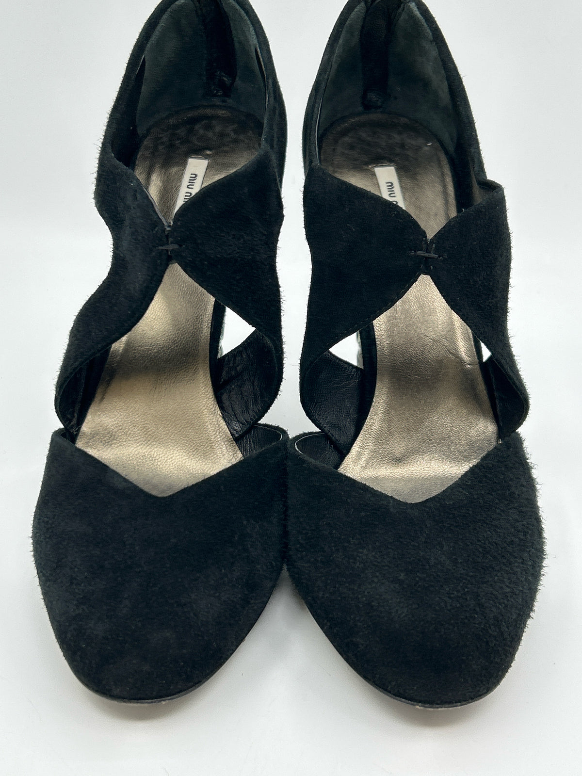 MIU MIU Size 39.5 Black Women Pumps