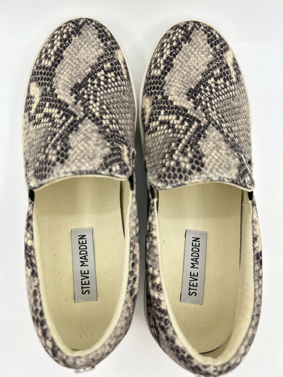 STEVE MADDEN Size 8.5 Beige & Grey Women Sneakers