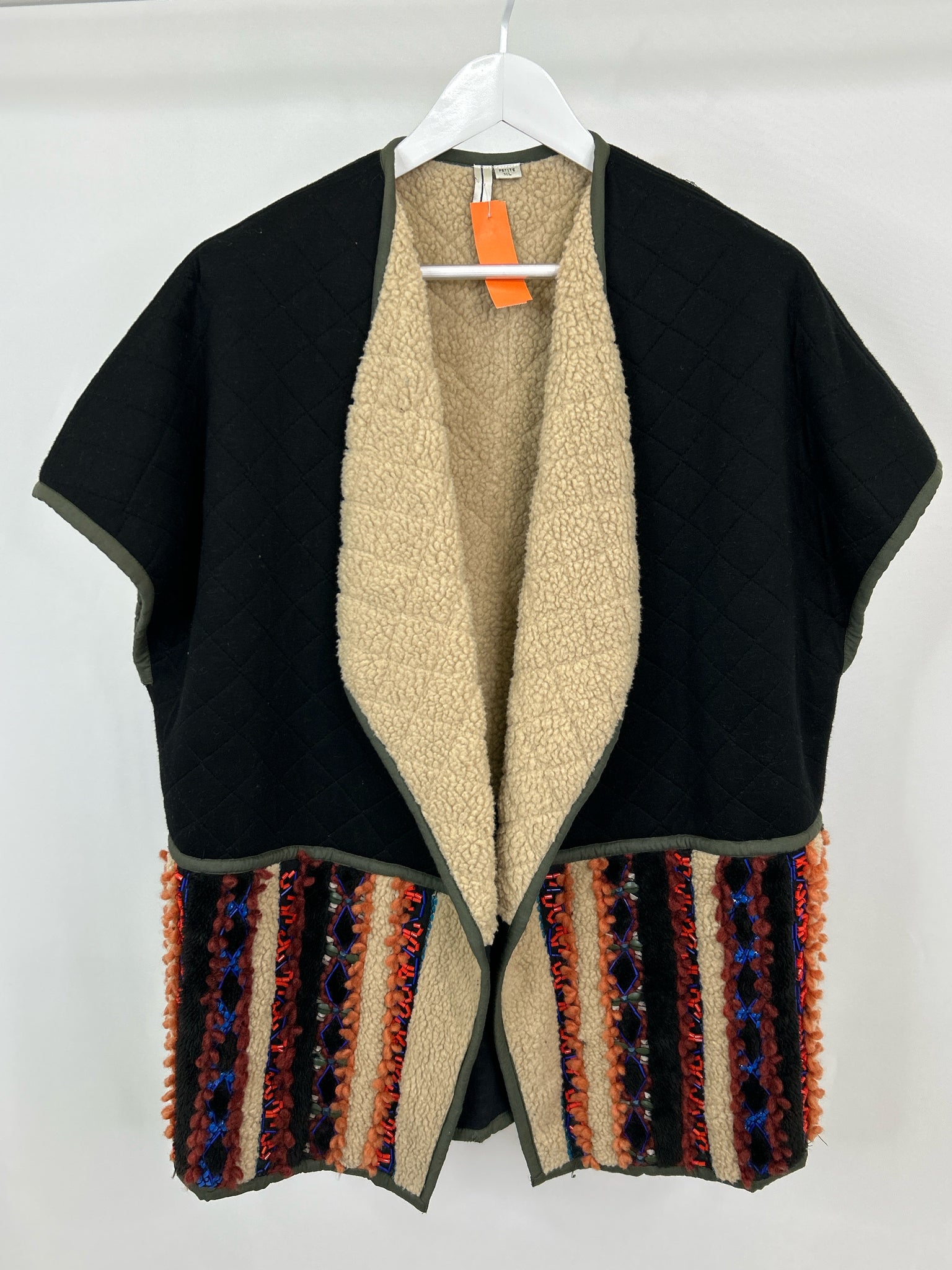 BLANK LONDON Size M/L BLACK AND TAN Women Cardigan
