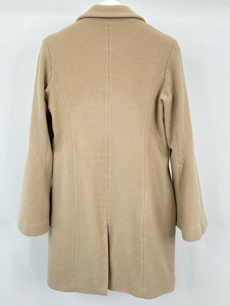 DEREK LAM Women Size 44 Light Brown Wool Coat