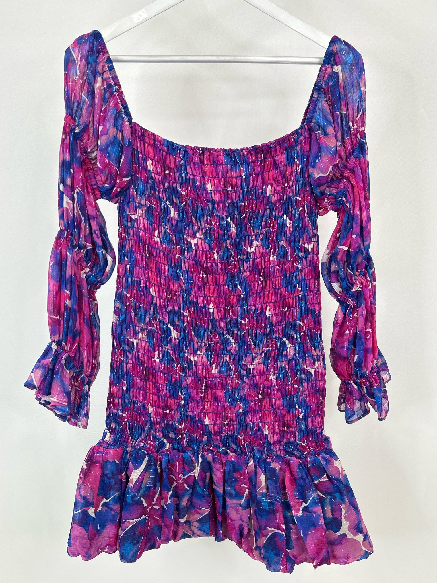 MISA Size XL Fuschia Print Women Dress NWT
