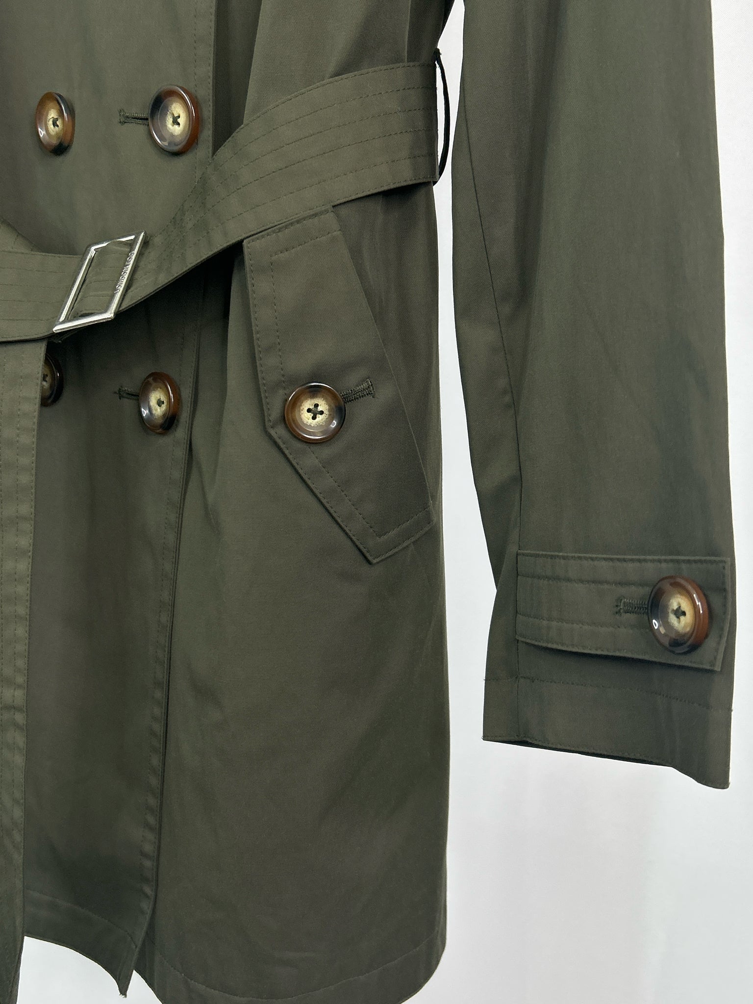 London Fog Size M OLIVE GREEN Women Trench Coat