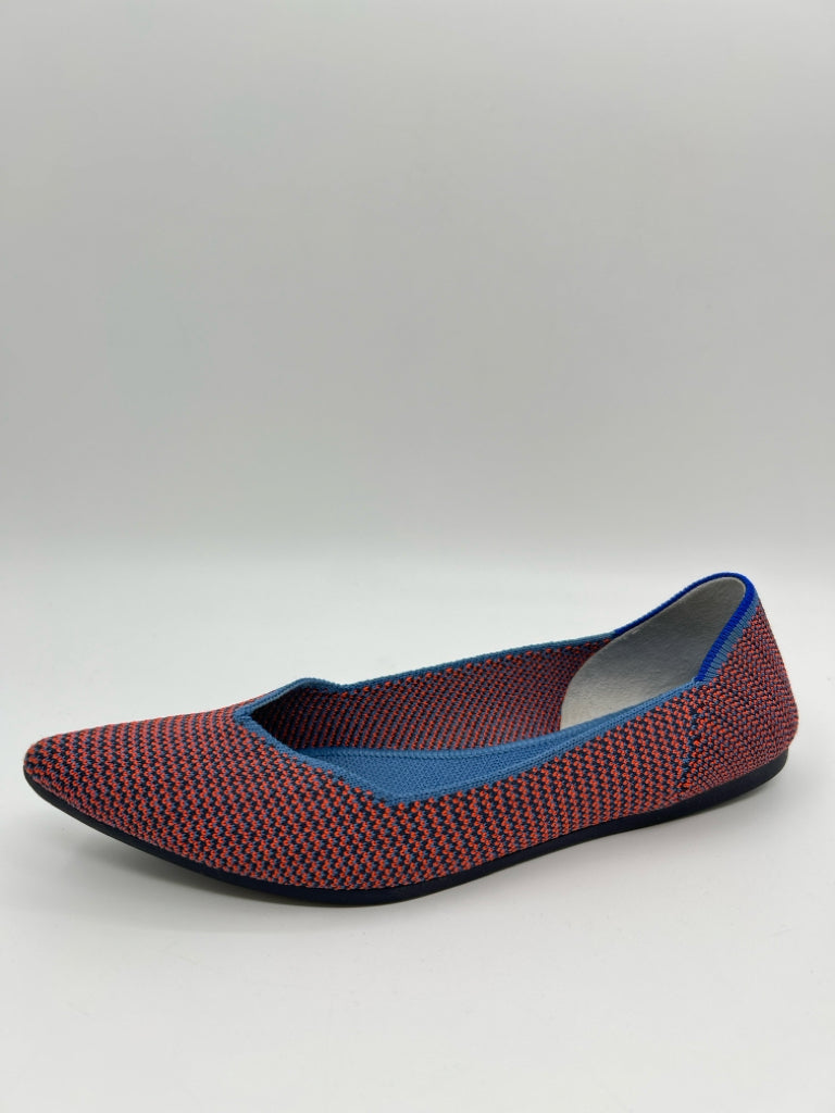 ROTHY'S Women Size 7.5 orange and blue Flats