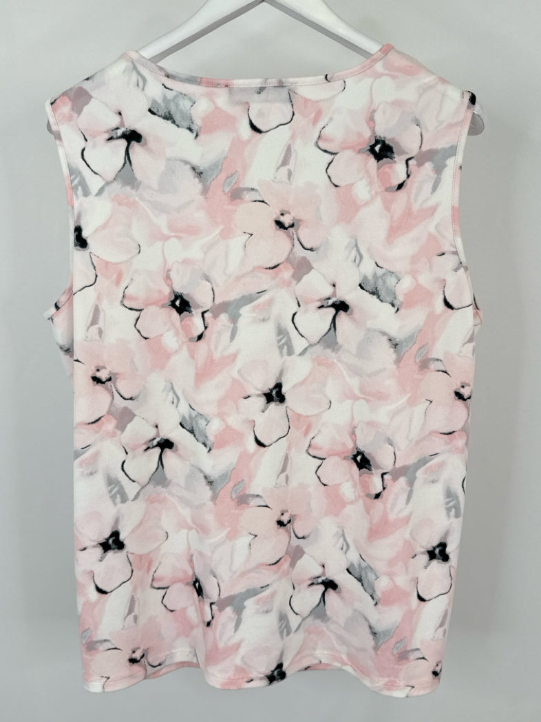 KASPER Size 1X PINK AND WHITE Women 2-piece Set