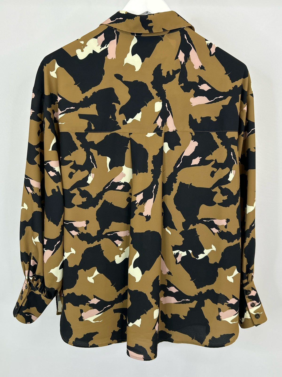 Crosby by Mollie Burch Size S Brown Print Women Blouse