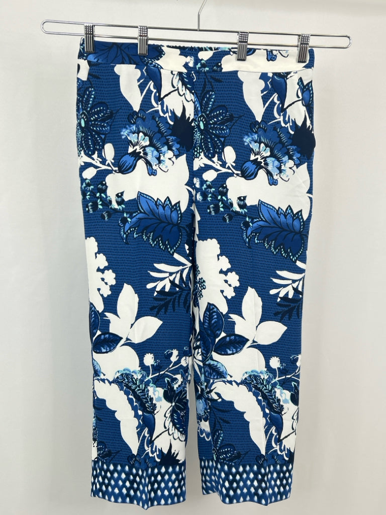 CHICO'S Size 8 BLUE AND NAVY Pants