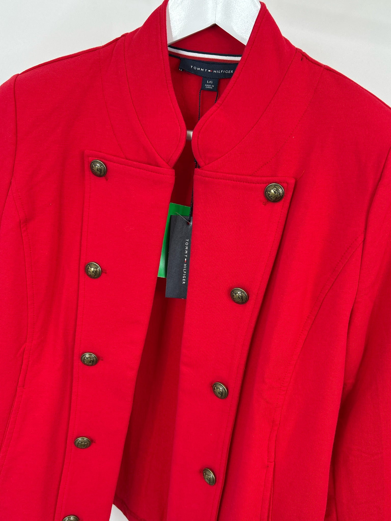 TOMMY HILFIGER Size L Red Women Jacket