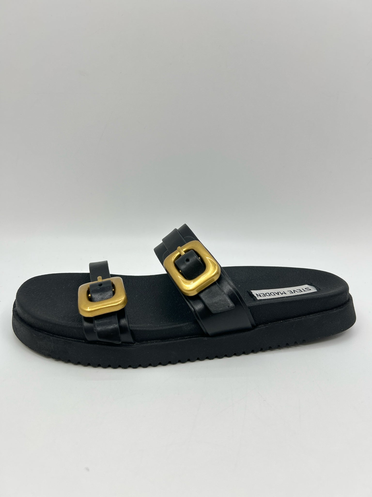 STEVE MADDEN Size 8.5M Black Women Sandal