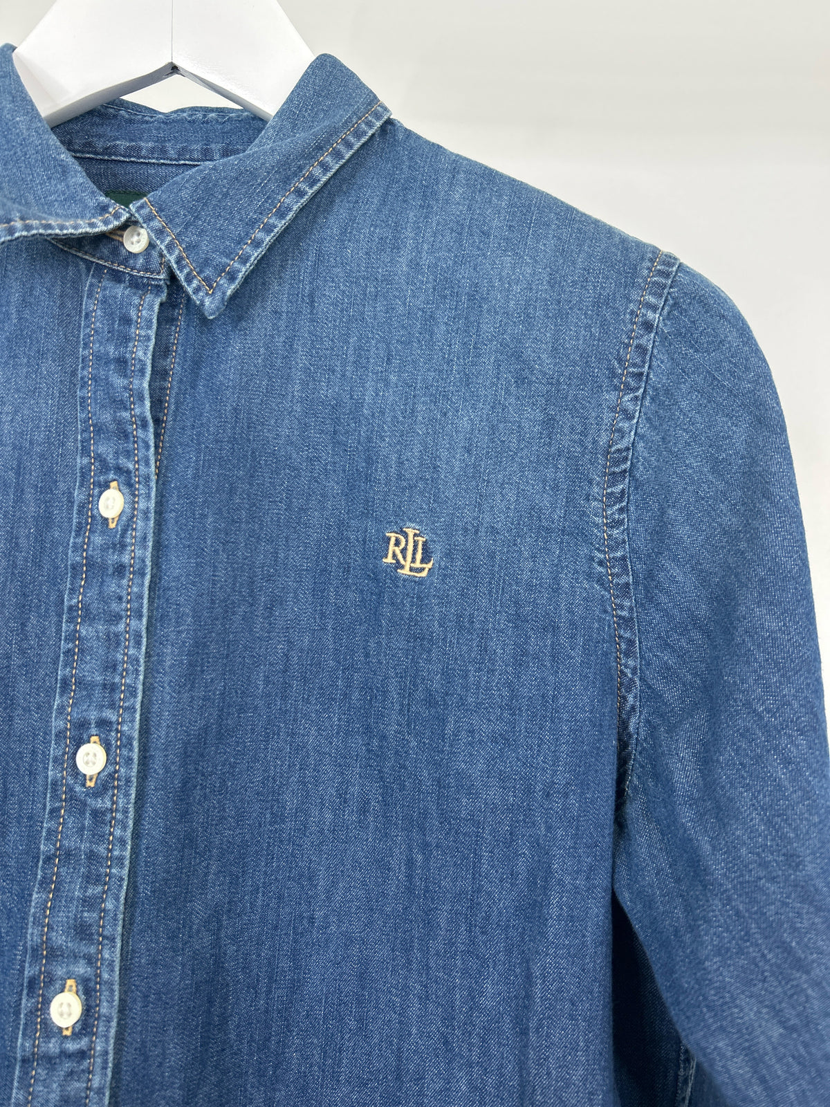 Lauren Ralph Lauren Size L BLUE DENIM Women Shirt