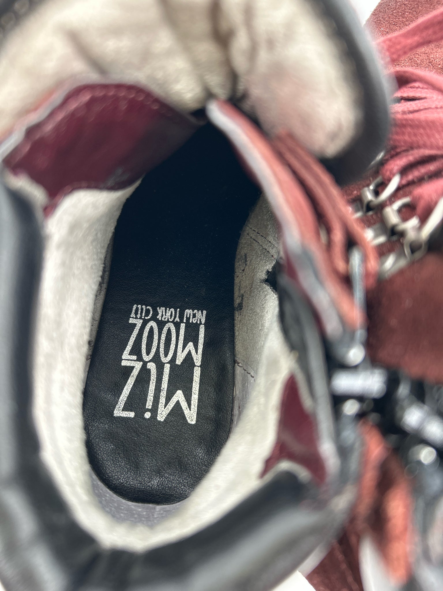 MIZ MOOZ Size 37 Burgundy Women Booties
