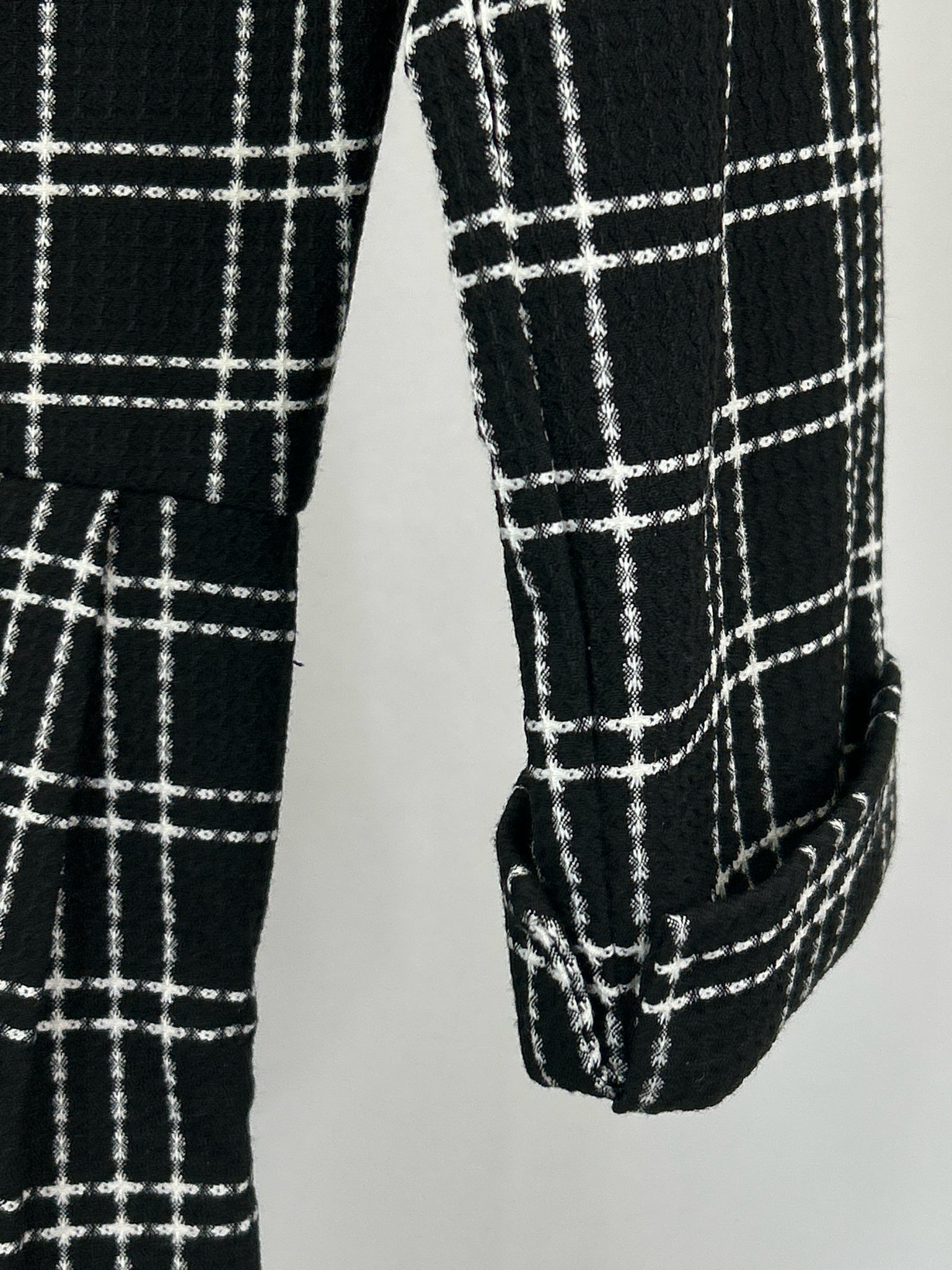 ZARA Size M Black Plaid Women Dress