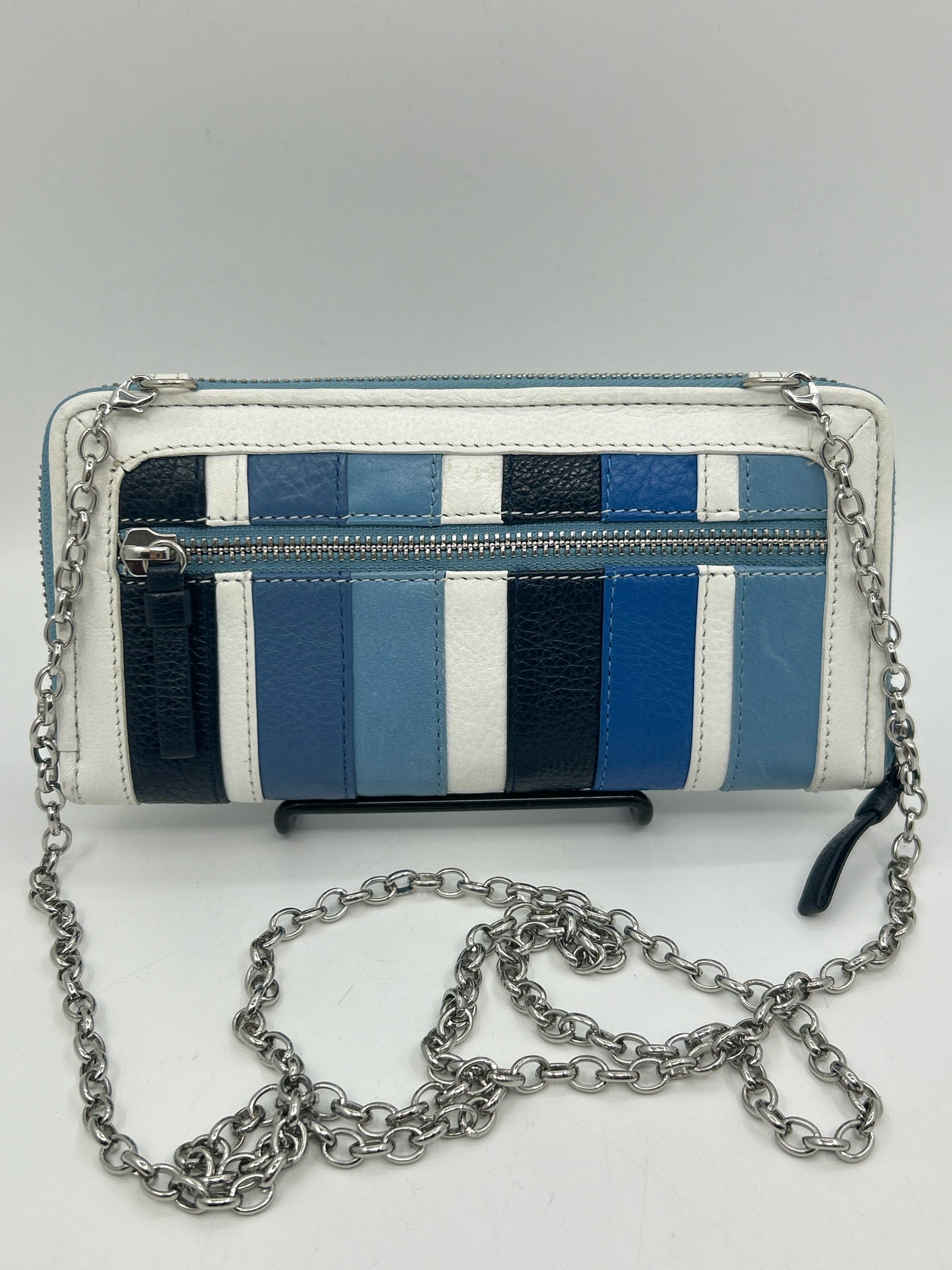 BRIGHTON blue and white Women Wallet