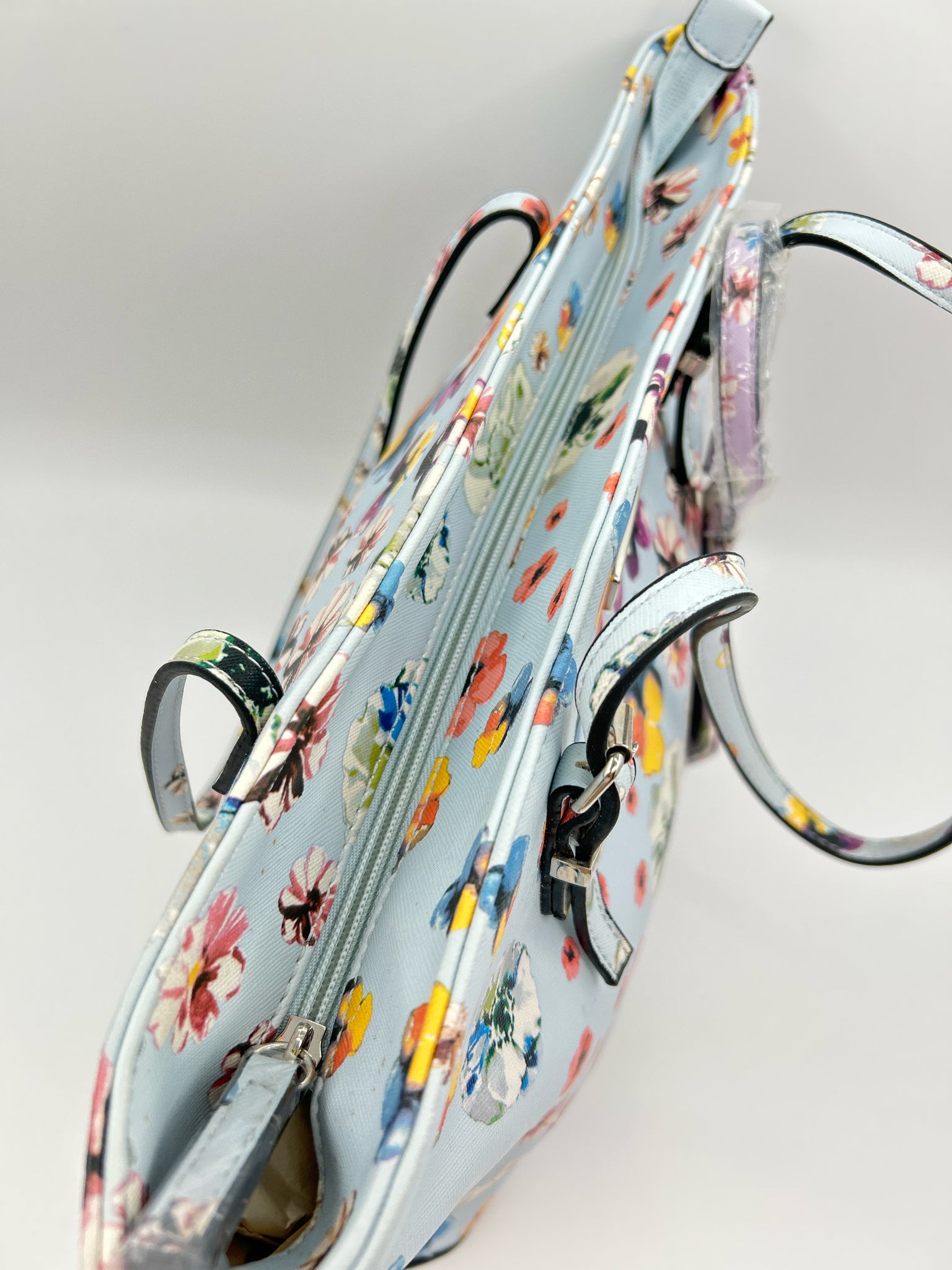 NINE WEST Blue floral Women's Tote