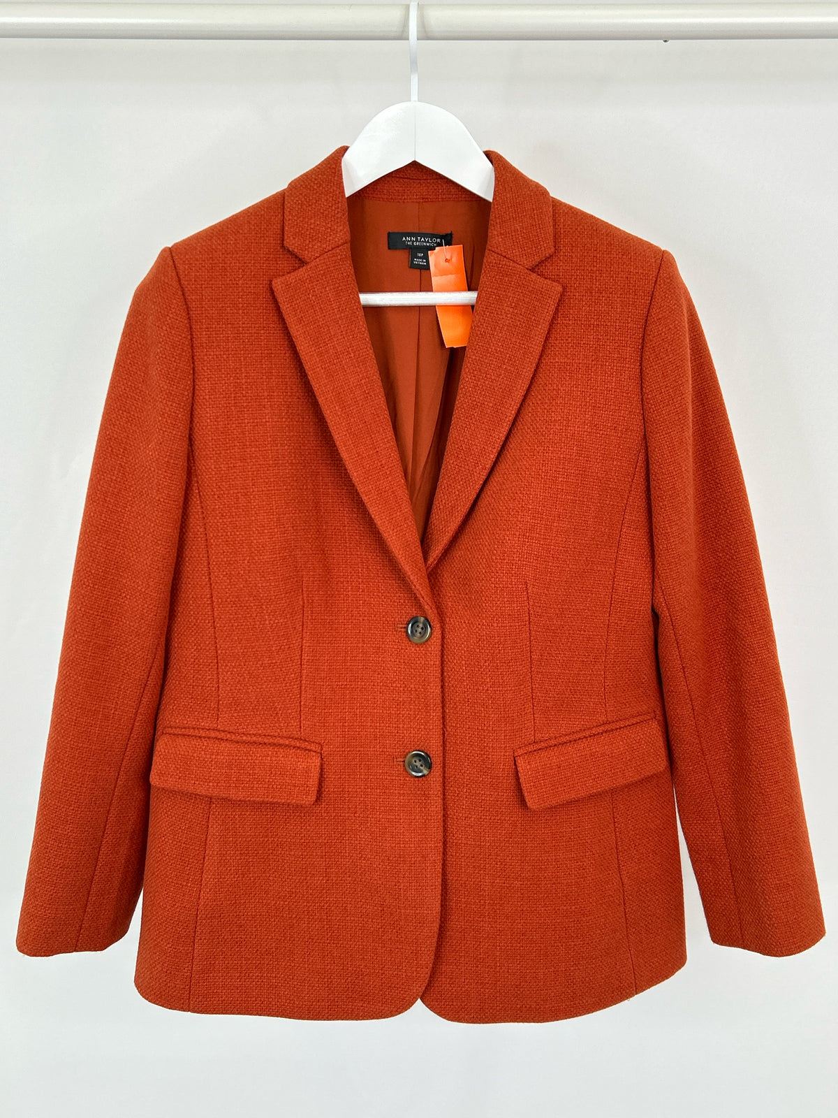 ANN TAYLOR Size 10P Burnt Orange Women Blazer