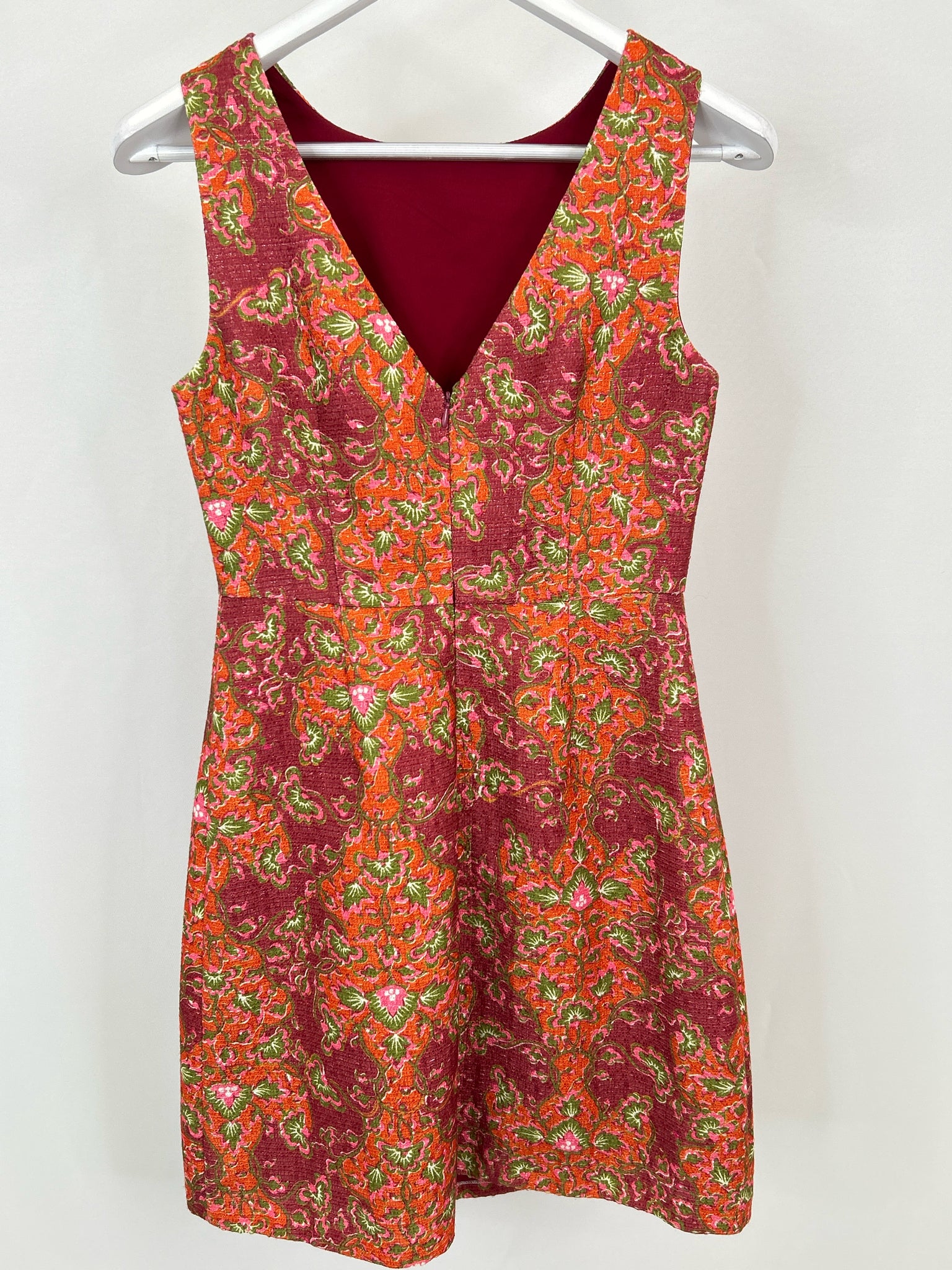 Flora Bea NWT Size S MAROON PRINT Women Dress