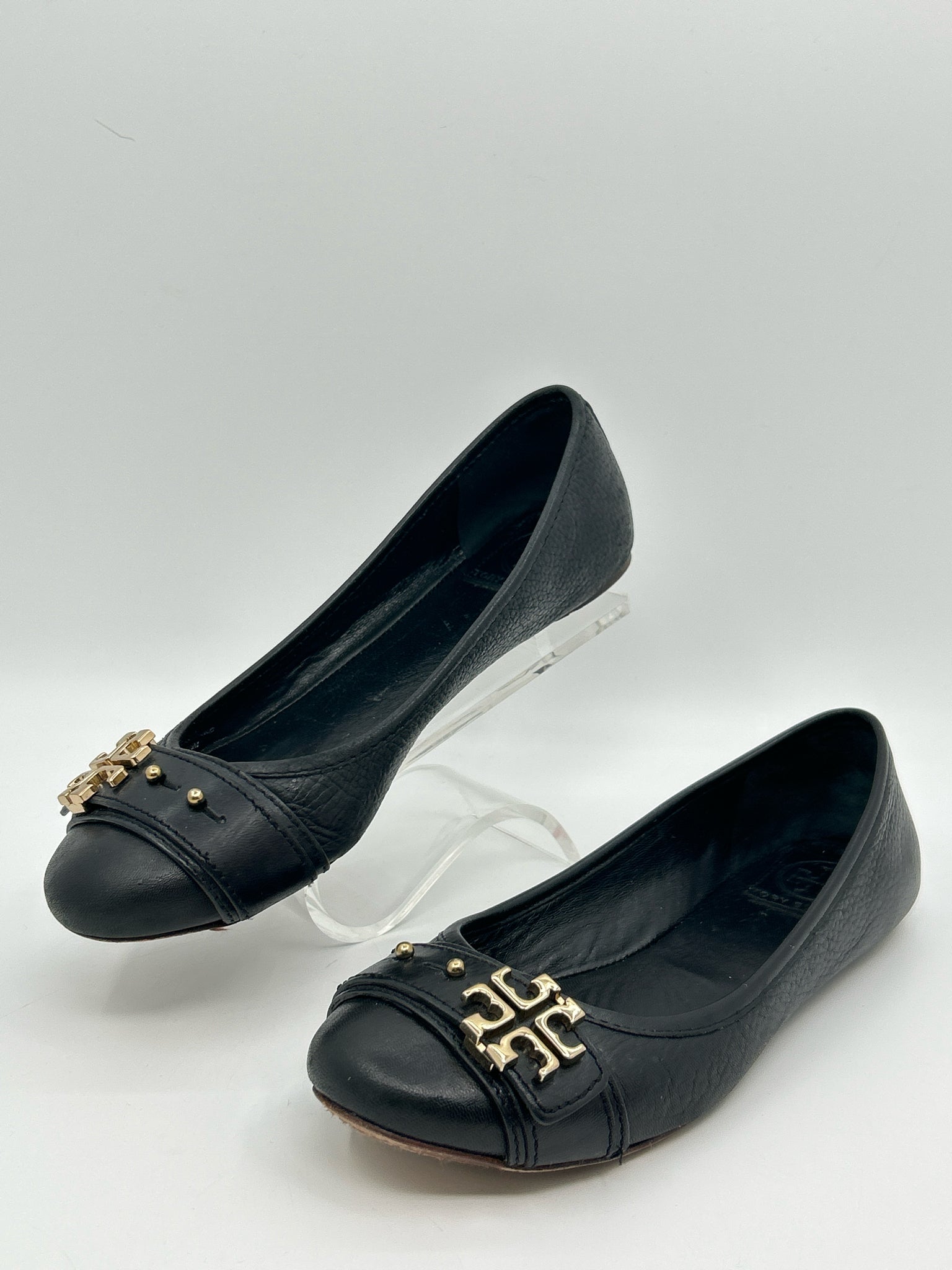 TORY BURCH Size 7.5M Black Women Flats