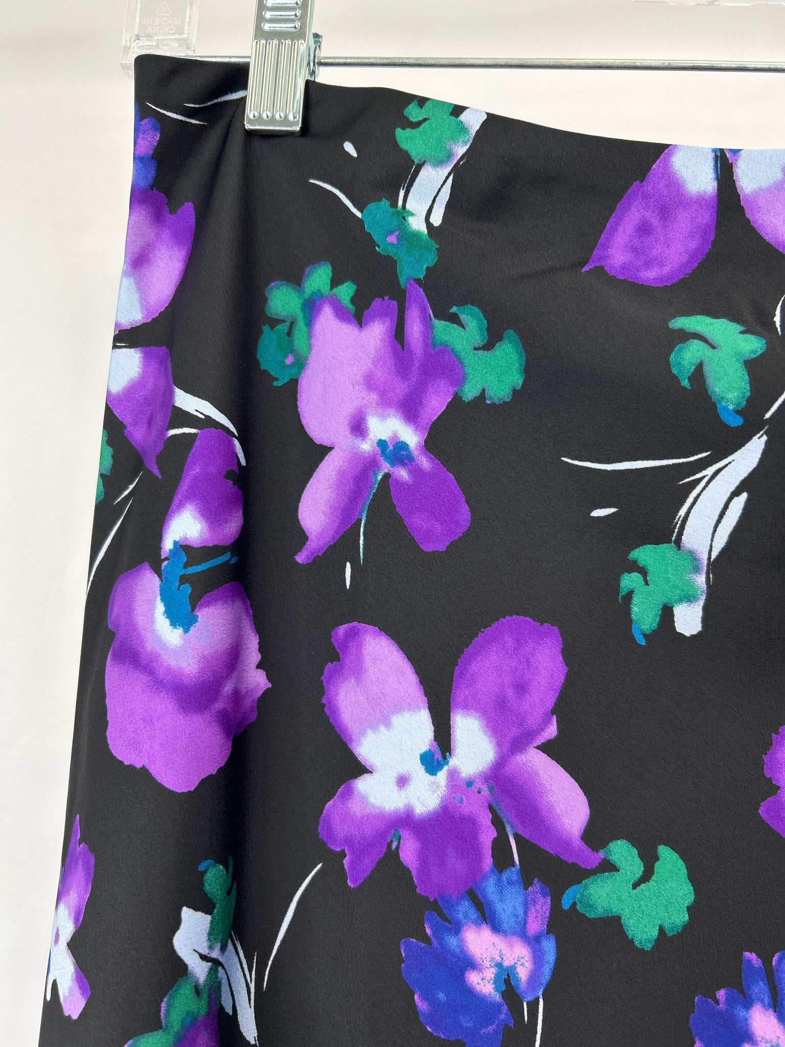 J.CREW NWT Size M Black Floral Women Skirt