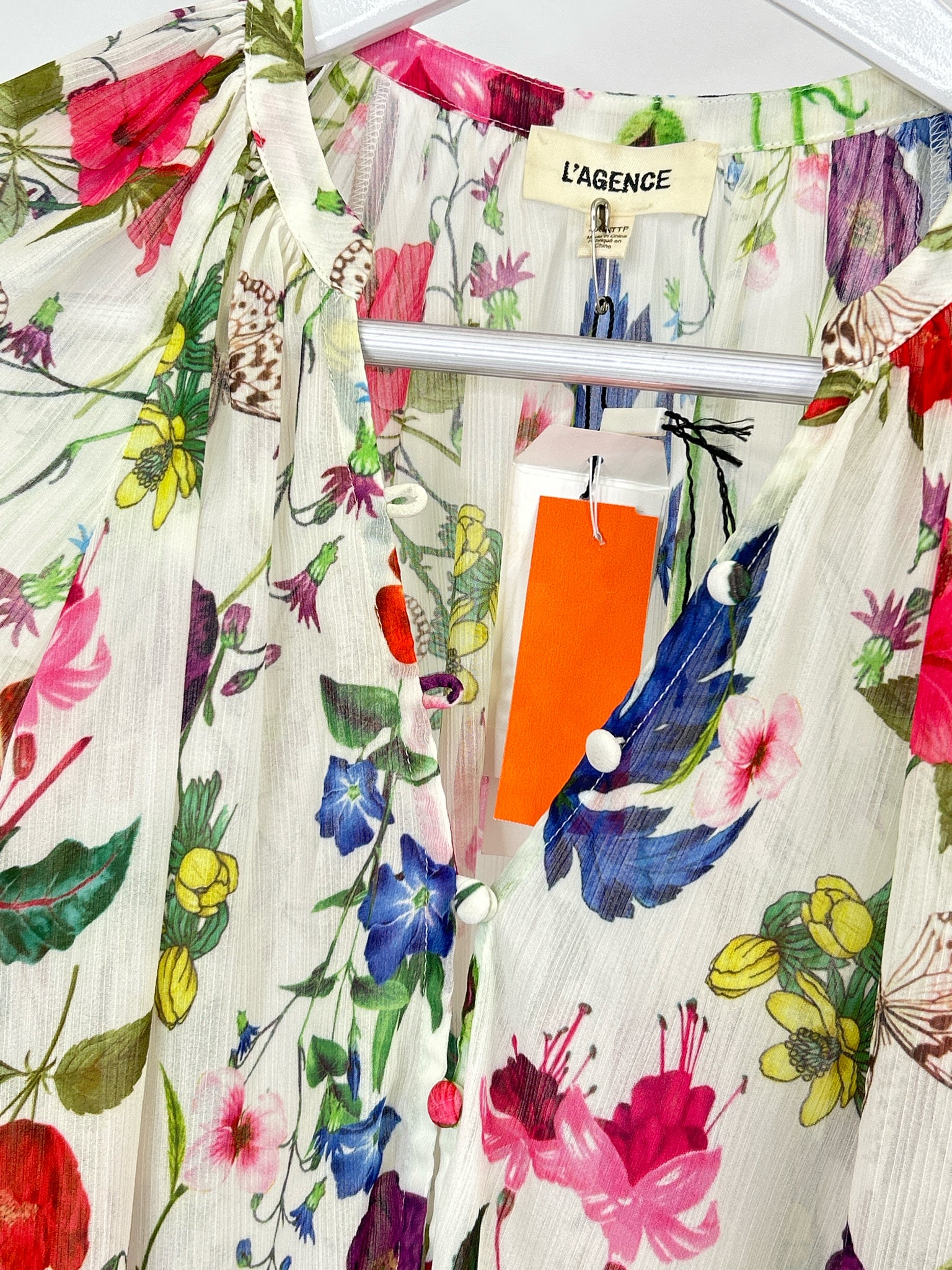 L'AGENCE Size XXS Multi-Color Women Blouse