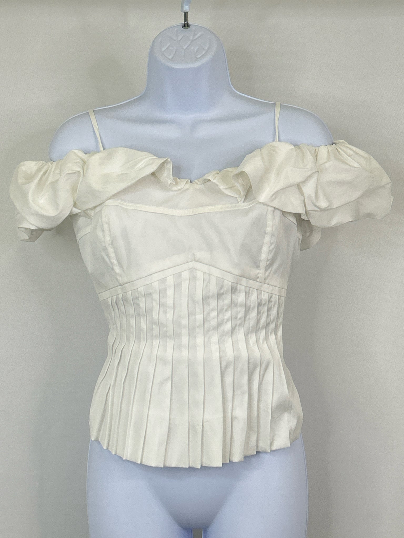 White House Black Market Size 8 White Women Top