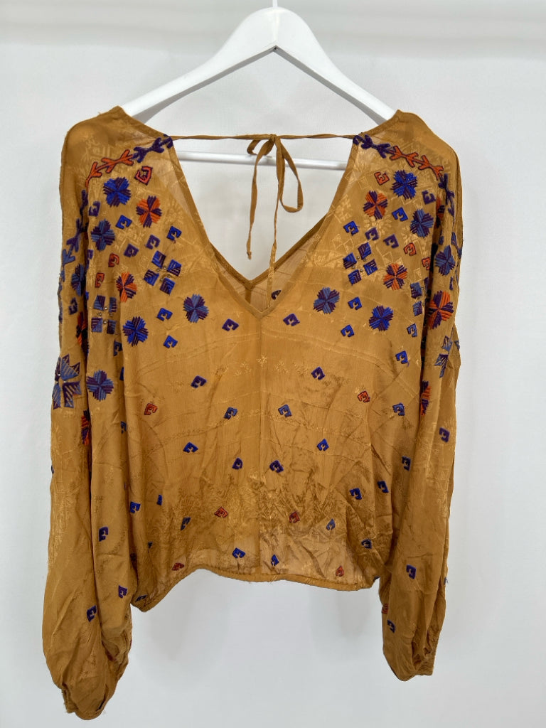 FREE PEOPLE Women Size S Light Brown Top NWT