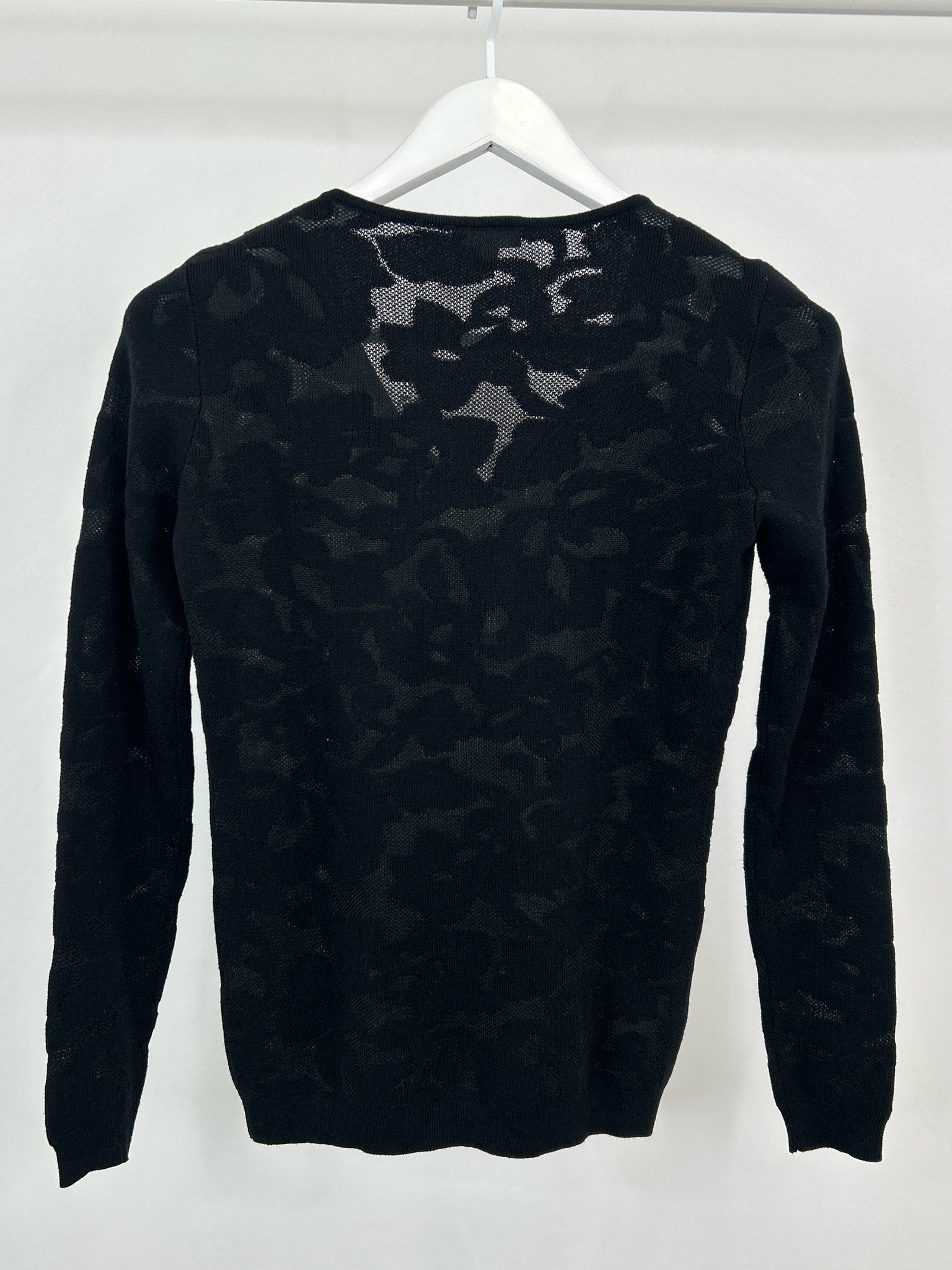 ANN TAYLOR FACTORY Size XS Black Print Women Sweater NWT