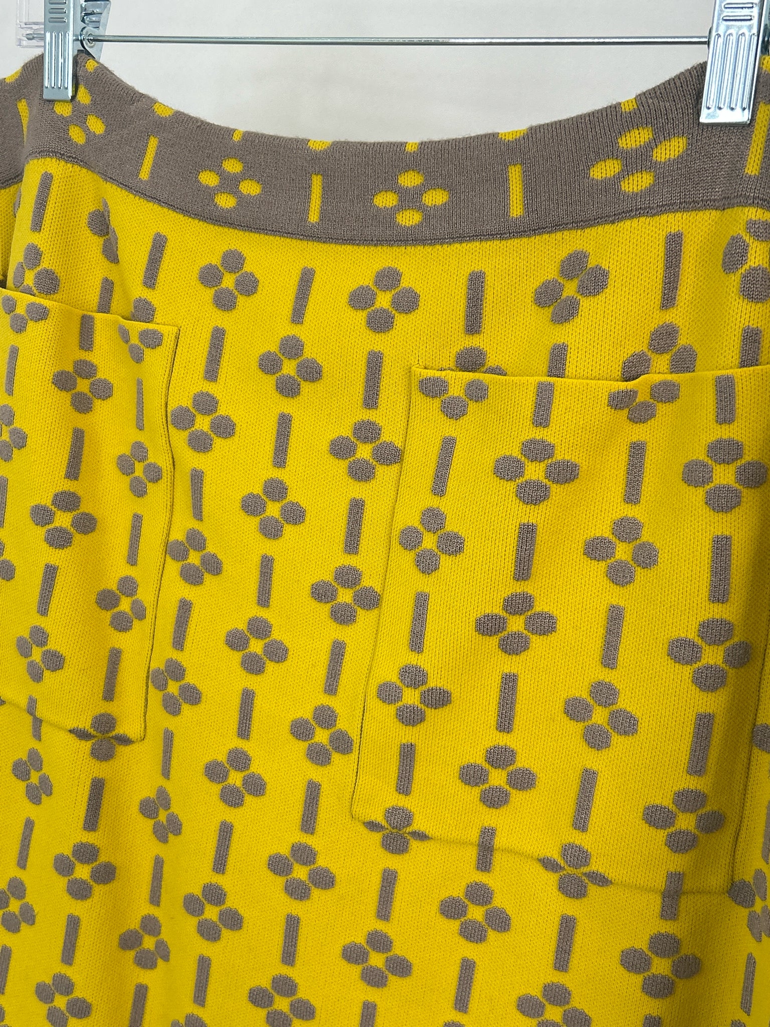 MAEVE Size XL Yellow Print Women Skirt