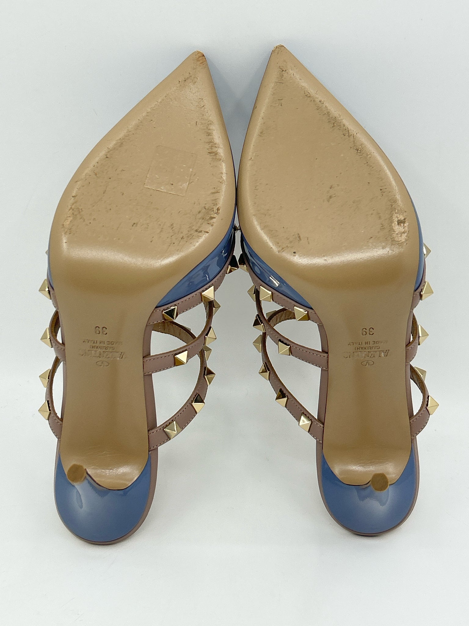 VALENTINO Size 39 Blue & Nude Women Sandal