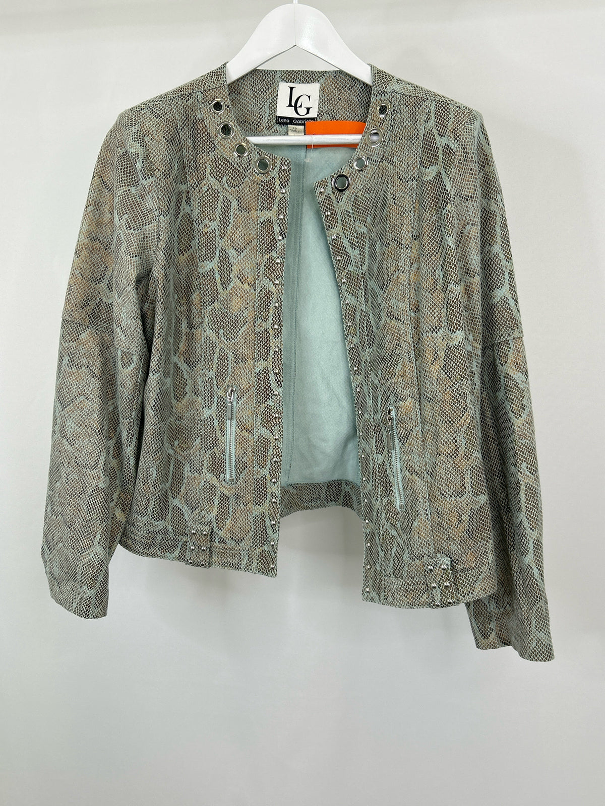 LENA GABRIELLE Size 12 Green & Brown Women Jacket NWOT
