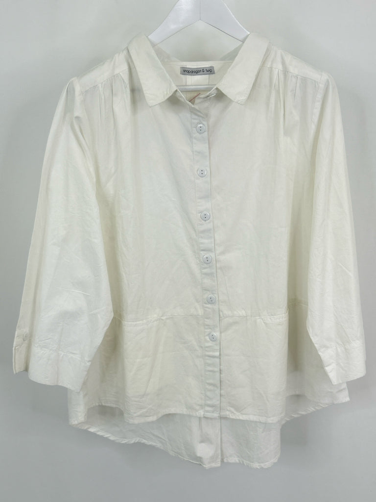 SNAPDRAGON & TWIG Women Size XL White Shirt NWT