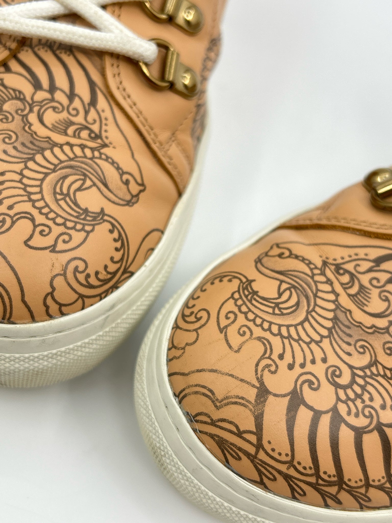 TOD'S Size 41.5 Tan Women Sneakers