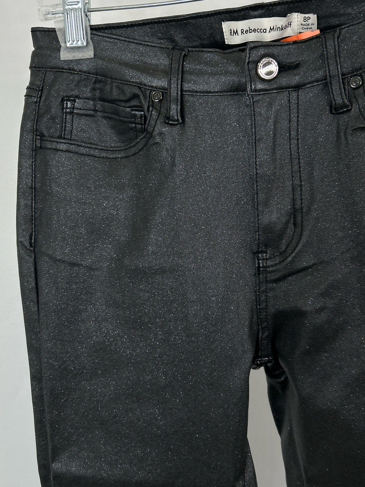 REBECCA MINKOFF Size 8P METALLIC GREY Women Pants