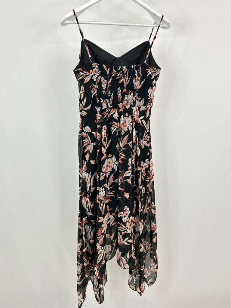 White House Black Market Size 6 Black Print Women's Dress NWT
