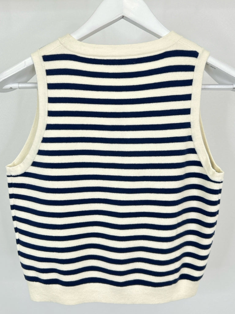 J CREW Size S NAVY STRIPED Women's Vest