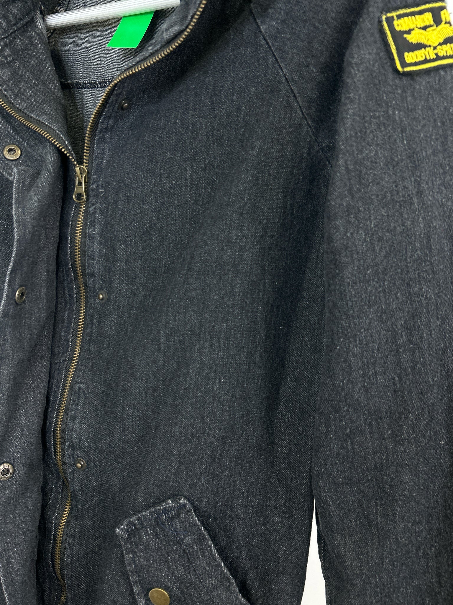 RE'FUSION Size L BLACK DENIM Women Jacket
