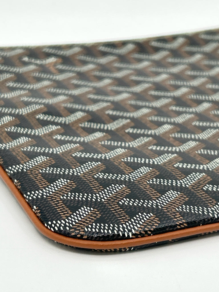 GOYARD Brown Print Clutch