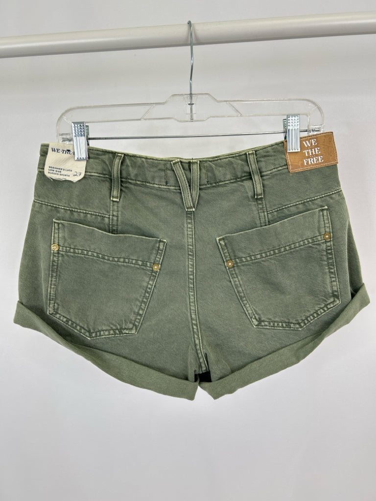 WE THE FREE NWT Size 4/27 Olive Denim Women's Shorts