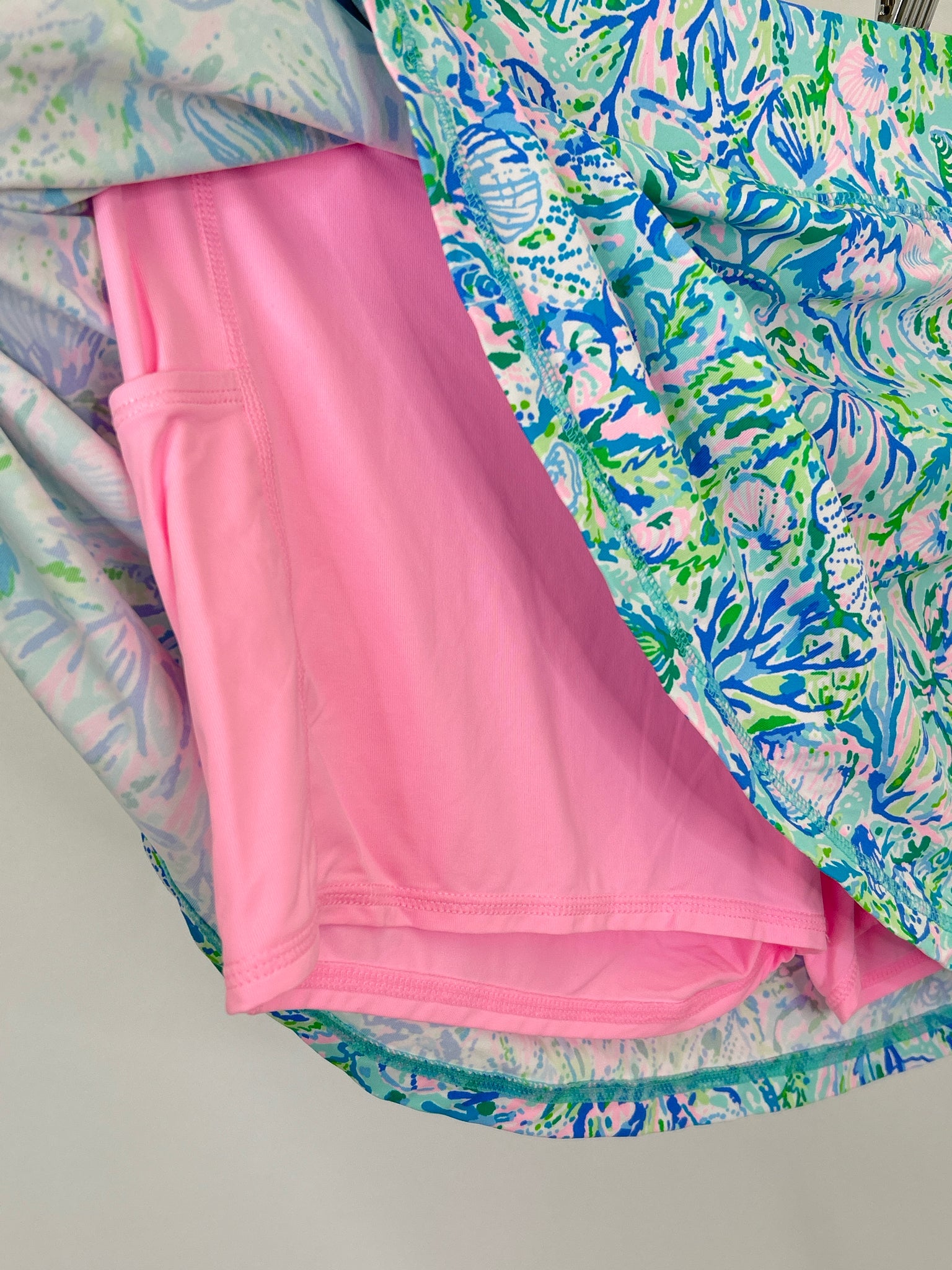 LILLY PULITZER Size XL Blue Print Women Skort