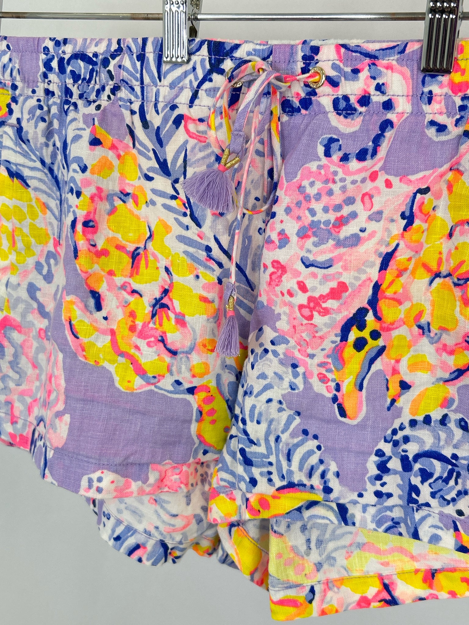 LILLY PULITZER Size XL Purple Print Women Shorts